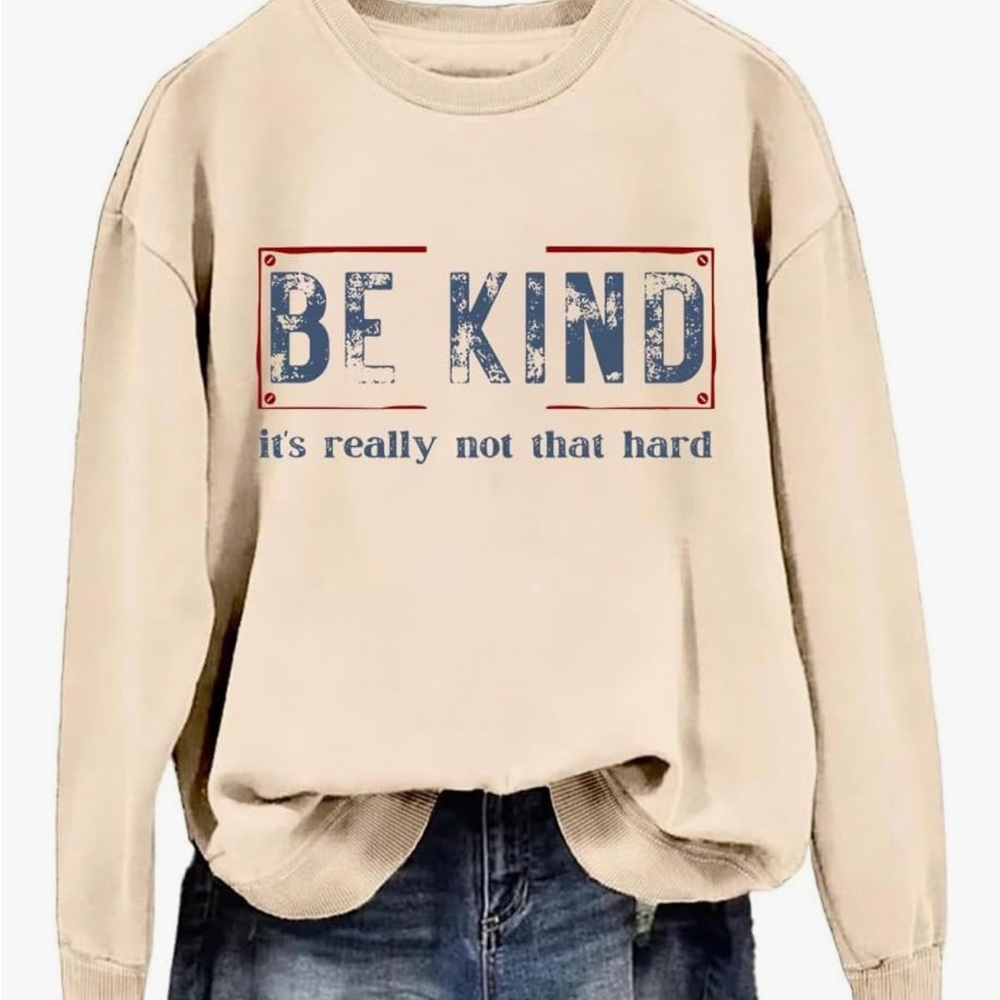 Be Kind Graphic Sweatshirt - Cream